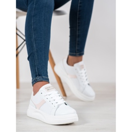 SHELOVET Baskets design de mode blanche 1