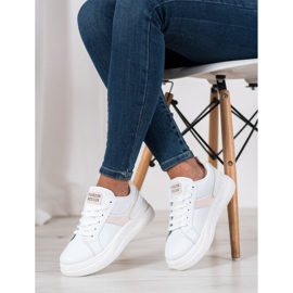 SHELOVET Baskets design de mode blanche 2