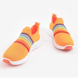 Chaussures de sport à enfiler orange fluo BS30 multicolore 2 Chaussures de sport à enfiler orange fluo BS30 multicolore 2