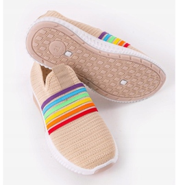 Chaussures de sport à enfiler beiges BS30 brun multicolore 2