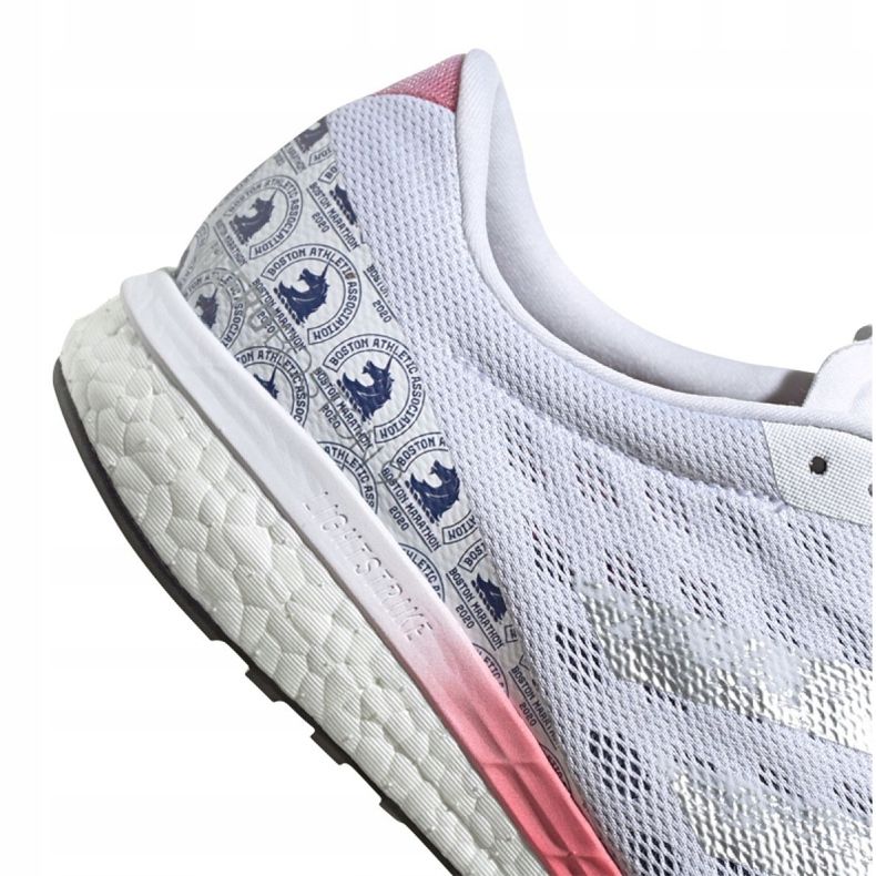 Chaussures de course adidas Adizero Boston 9 M FX8499 blanc rouge gris 1