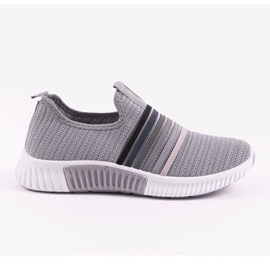 Chaussures de sport grises à enfiler TL502-26 1