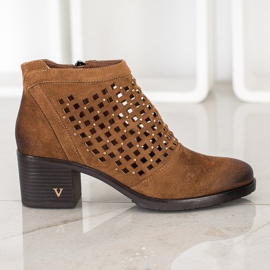 Bottines ajourées VINCEZA brun 3