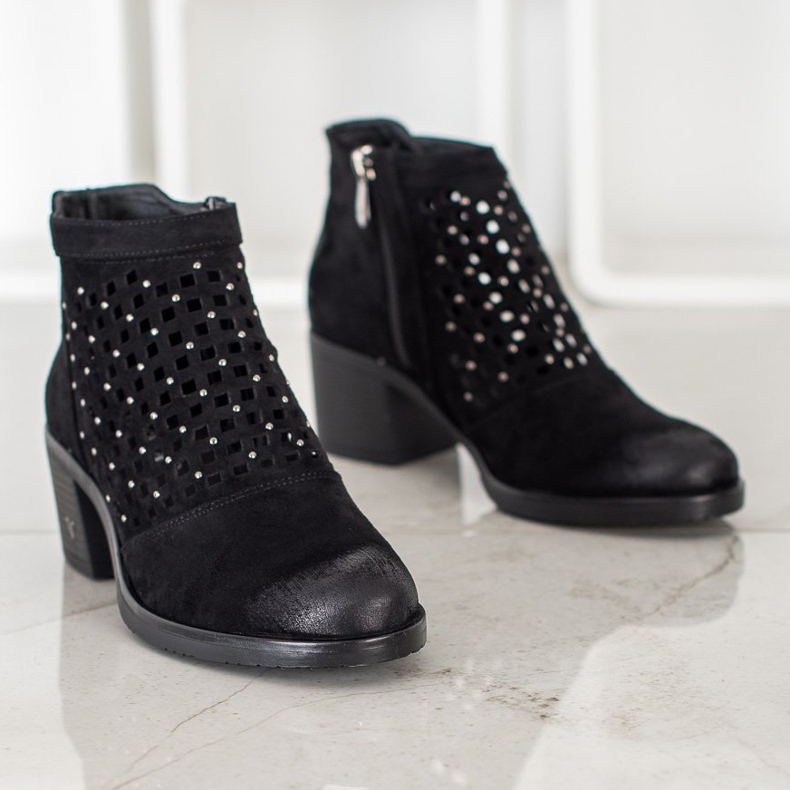 Bottines ajourées VINCEZA le noir 1