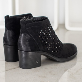 Bottines ajourées VINCEZA le noir 3