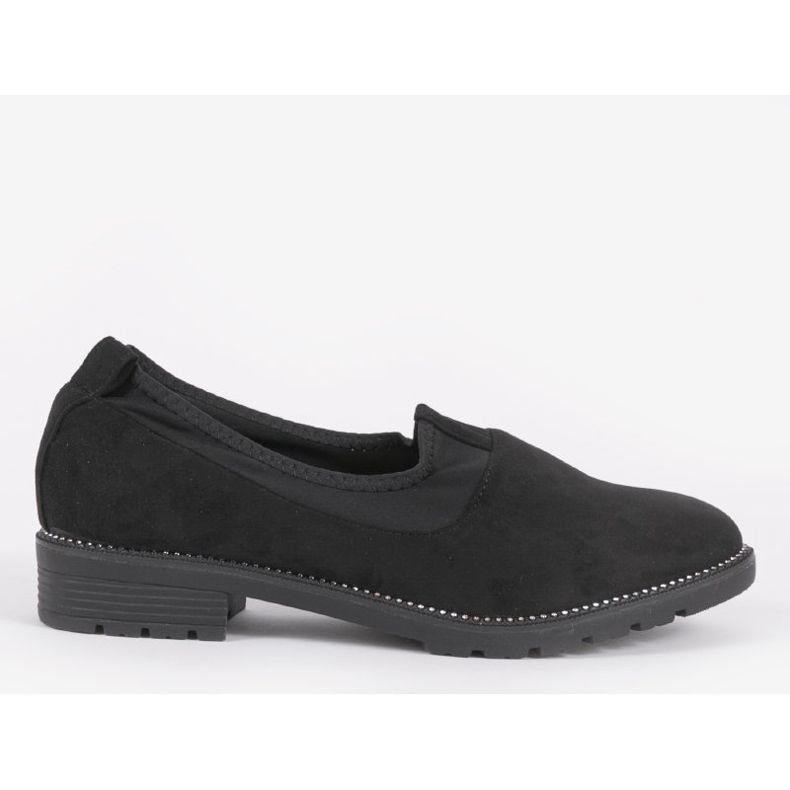 Chaussures noires à enfiler avec un élastique 240-1 1