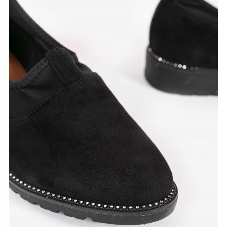 Chaussures noires à enfiler avec un élastique 240-1 2