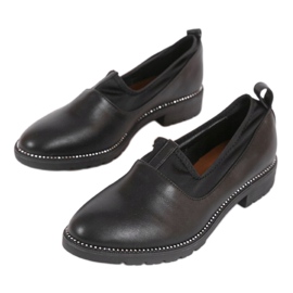 Chaussures noires à enfiler avec un élastique 240-2 1
