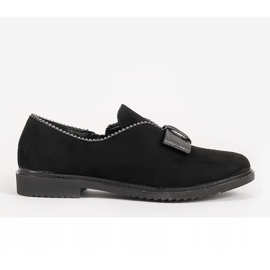 Chaussures à enfiler noires avec un nœud 239-1 le noir 1