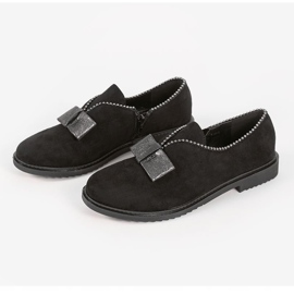Chaussures à enfiler noires avec un nœud 239-1 le noir 2