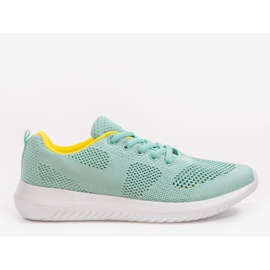 Chaussures de sport ajourées vertes T101-9 1