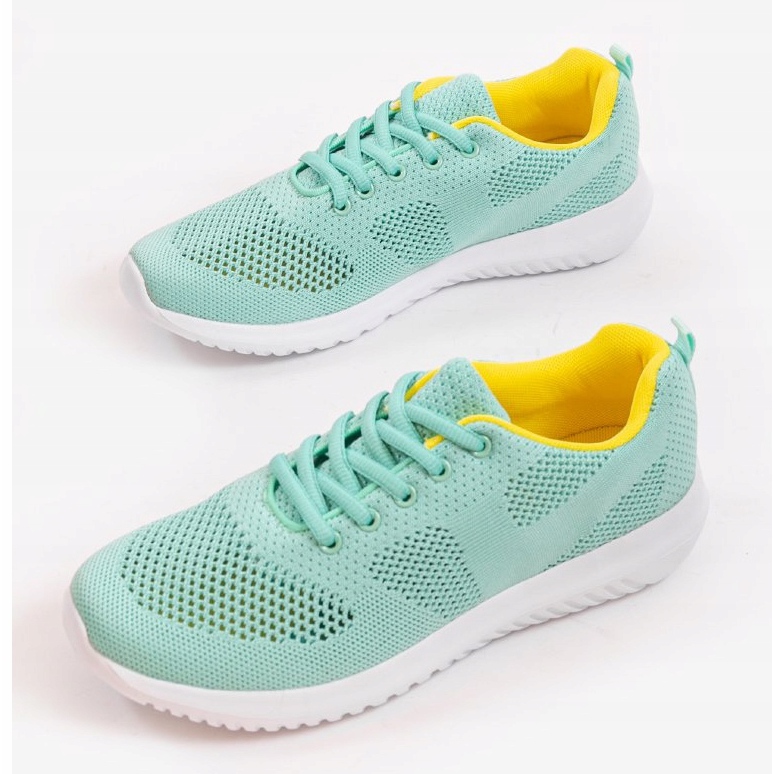 Chaussures de sport ajourées vertes T101-9 2