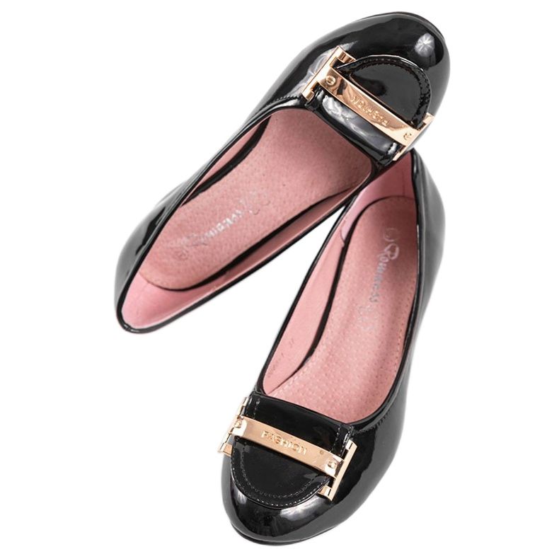 Escarpins laqués noirs sur le pilier 0080-1 le noir 1