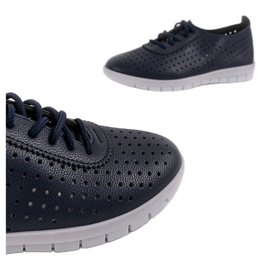 Baskets ajourées JH701-4 bleu marine 3