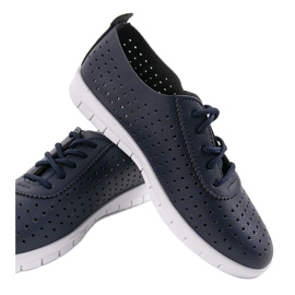 Baskets ajourées JH701-4 bleu marine 2