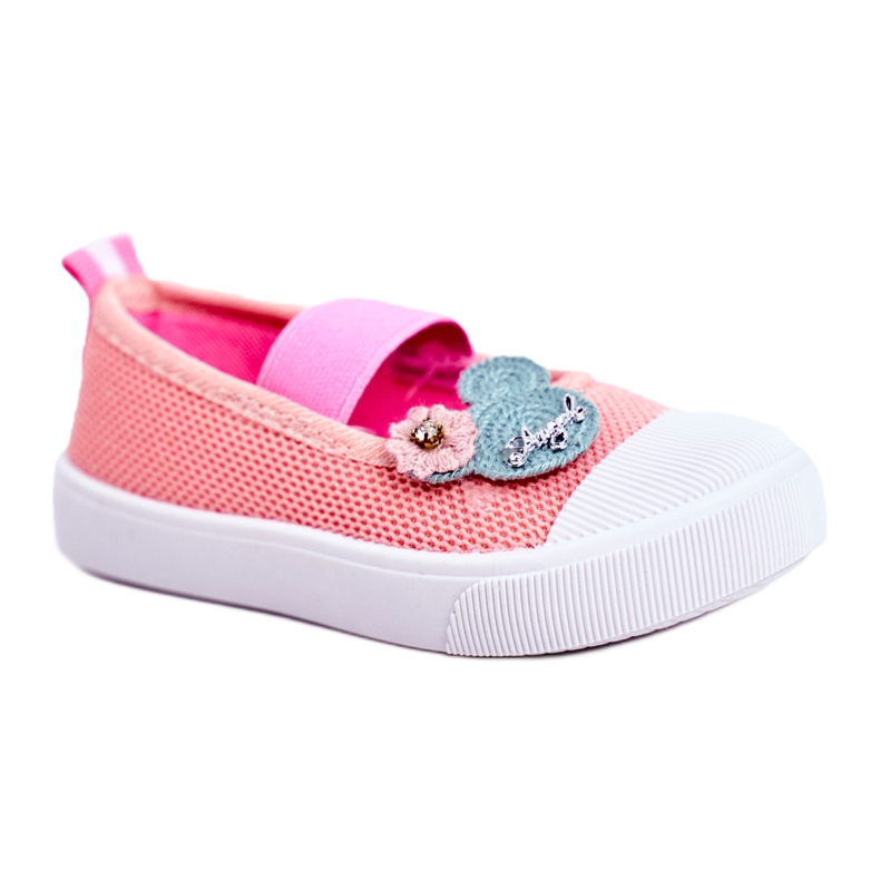 Le Scarpe Baskets enfant à Velcro Saumon Estienne multicolore rose 3