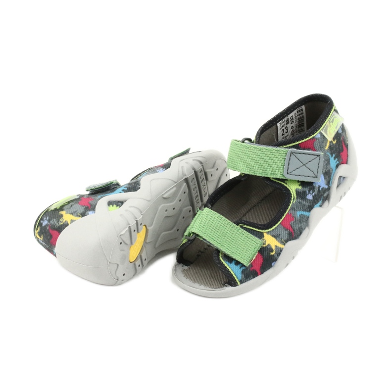 Chaussures enfant Befado 250P092 gris multicolore vert 4