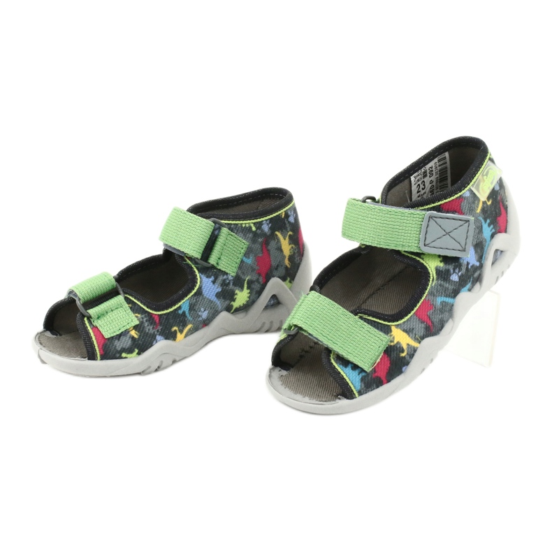 Chaussures enfant Befado 250P092 gris multicolore vert 3