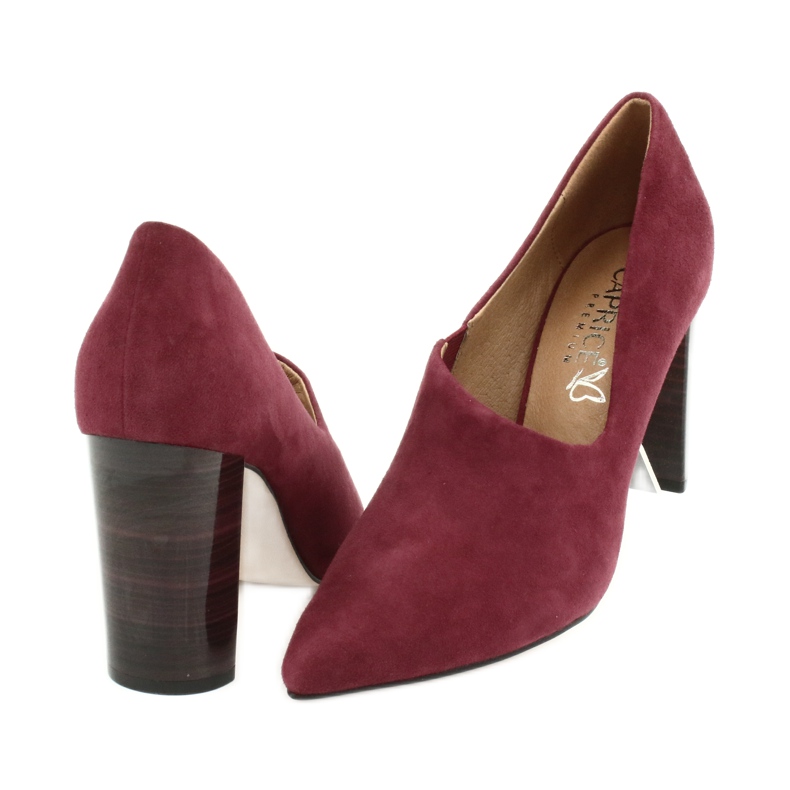 Caprice Chaussures féminines pour femmes / vin sede 24402 rouge 3