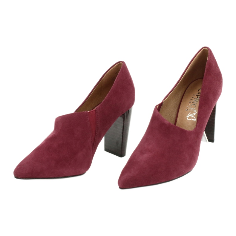 Caprice Chaussures féminines pour femmes / vin sede 24402 rouge 2