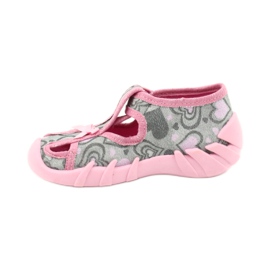 Befado chaussures pour enfants 190P084 gris rose 2