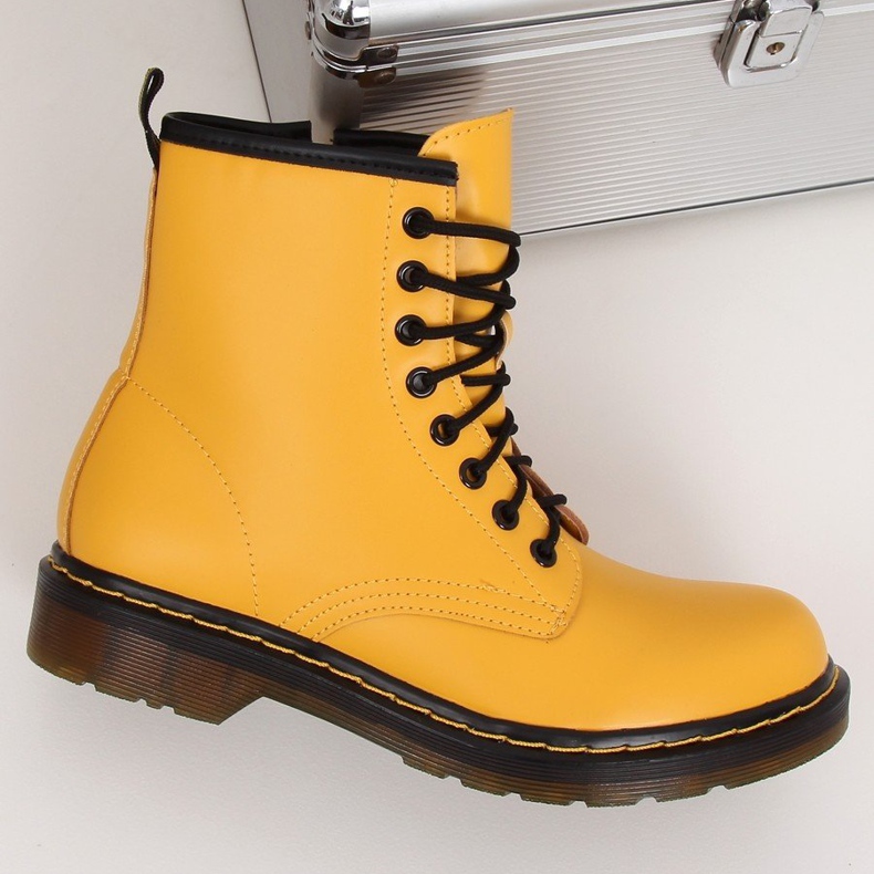 Boots lacets miel boots NC1019 Jaune 1