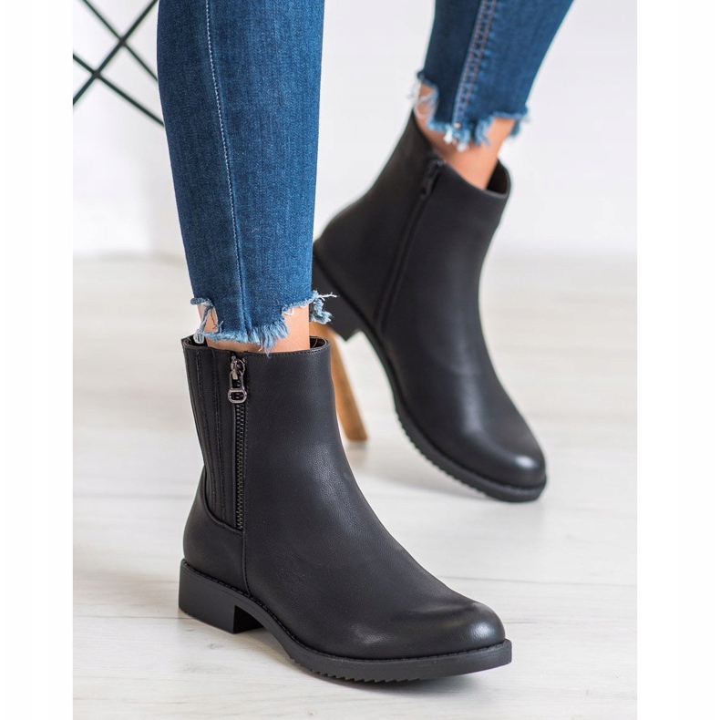 J. Star Bottes hautes en cuir écologique le noir 1 J. Star Bottes hautes en cuir écologique le noir 1