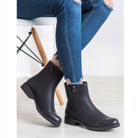 J. Star Bottes hautes en cuir écologique noir 2