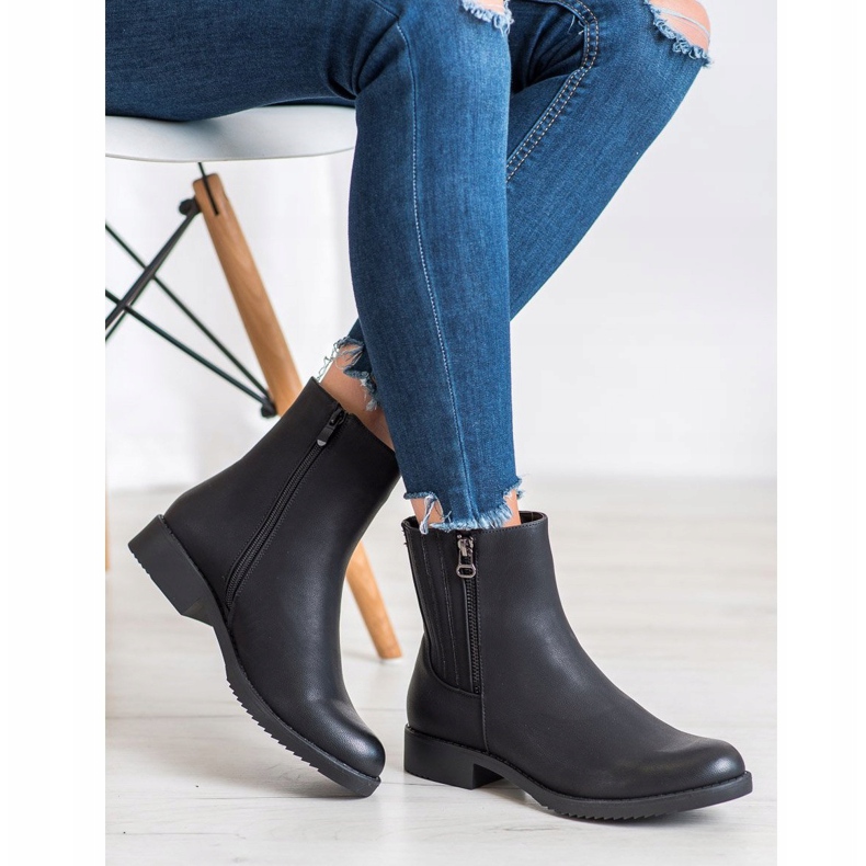 J. Star Bottes hautes en cuir écologique le noir 2 J. Star Bottes hautes en cuir écologique le noir 2