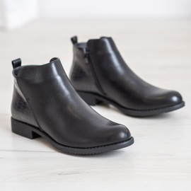 J. Star Bottes à talons plats noir 1