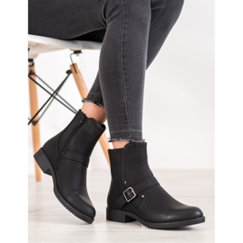 J. Star Bottes à talons plats le noir 1