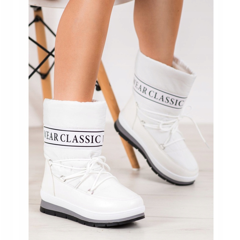 GOLL Portez des bottes de neige classiques blanche 2