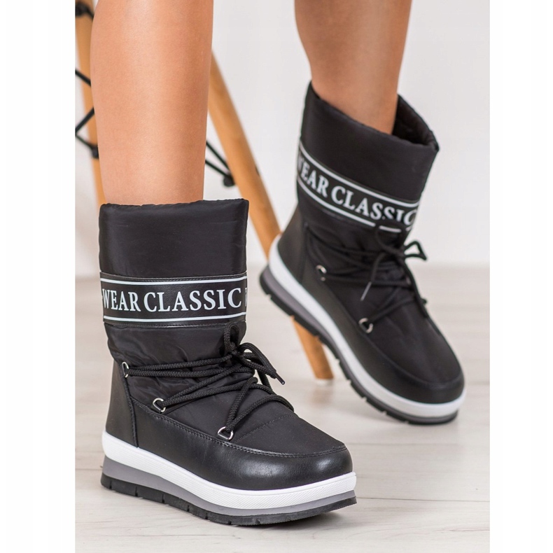GOLL Portez des bottes de neige classiques noir 2