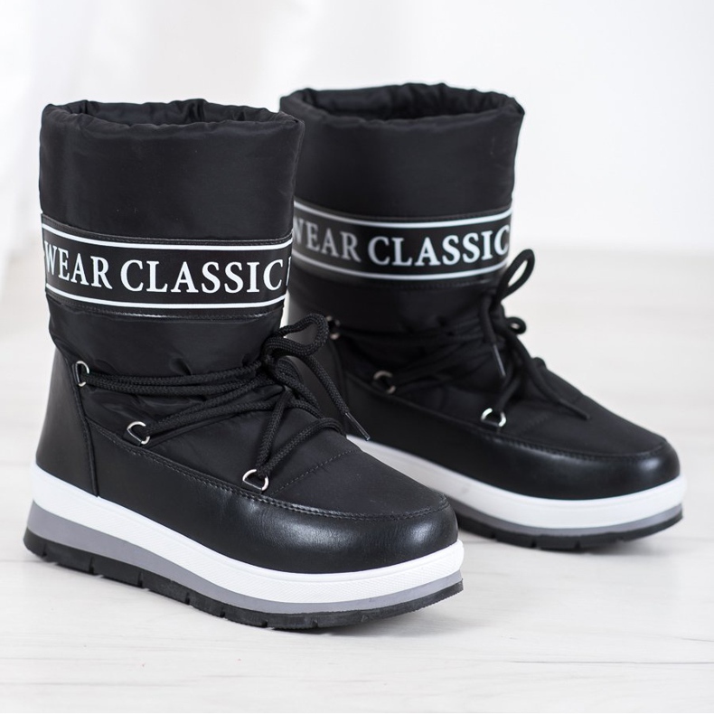 GOLL Portez des bottes de neige classiques noir 1