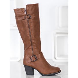 J. Star Bottes confortables avec boucle brun 3