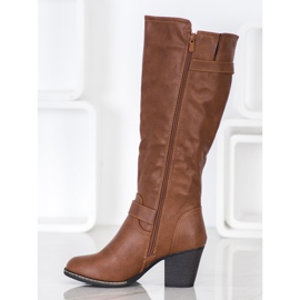 J. Star Bottes confortables avec boucle brun 1