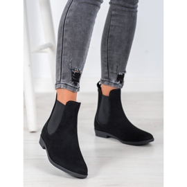 Bona Bottines Chelsea en daim le noir 2
