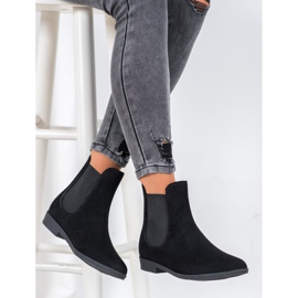 Bona Bottines Chelsea en daim le noir 5