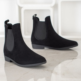 Bona Bottines Chelsea en daim le noir 1