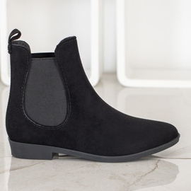 Bona Bottines Chelsea en daim le noir 3