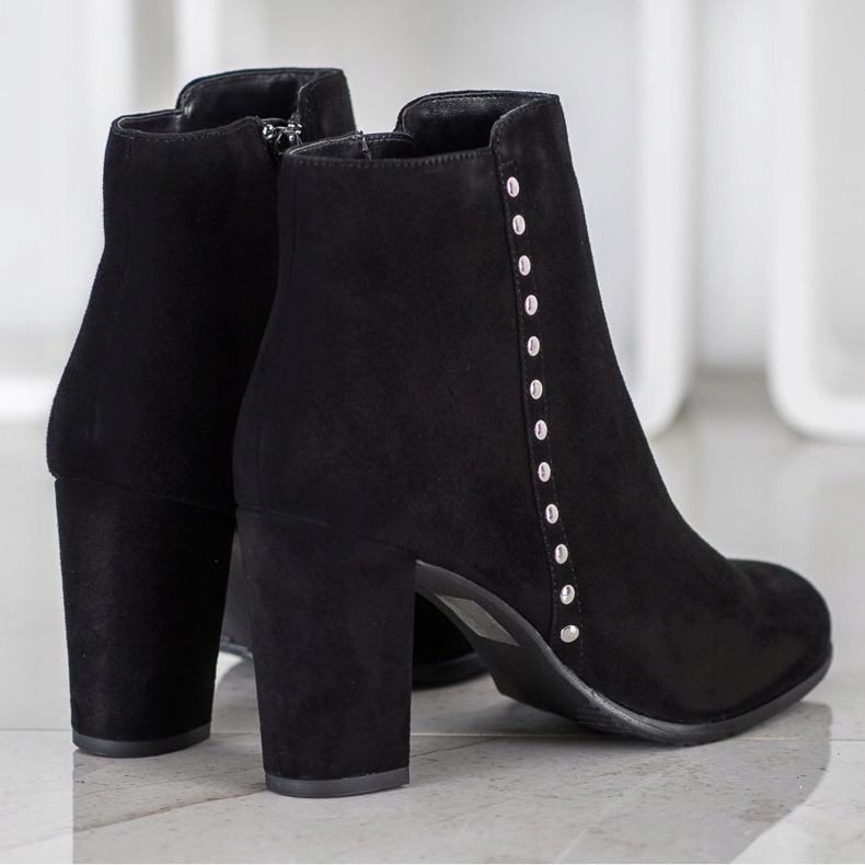 Evento Bottines en cuir classiques noir 2