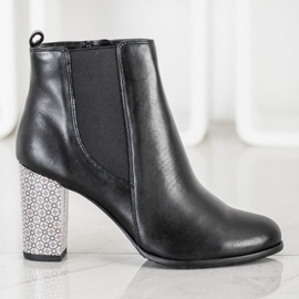 Evento Bottines en cuir classiques noir 2