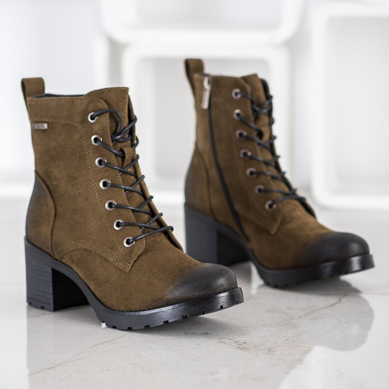 Bottines en daim VINCEZA multicolore vert 1