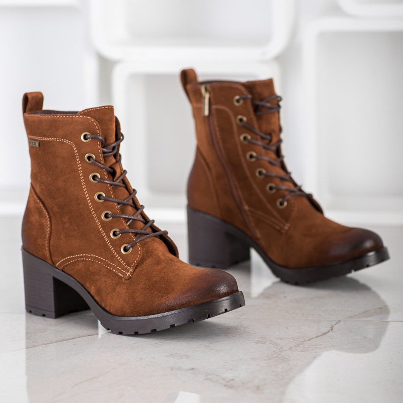 Bottines en daim VINCEZA brun 1