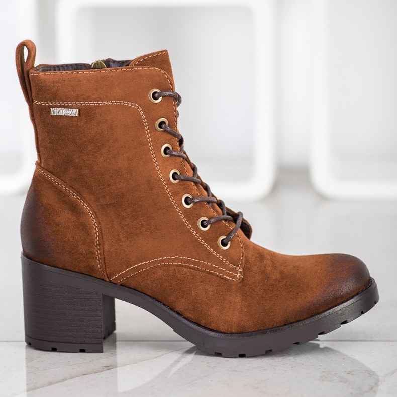 Bottines en daim VINCEZA brun 2