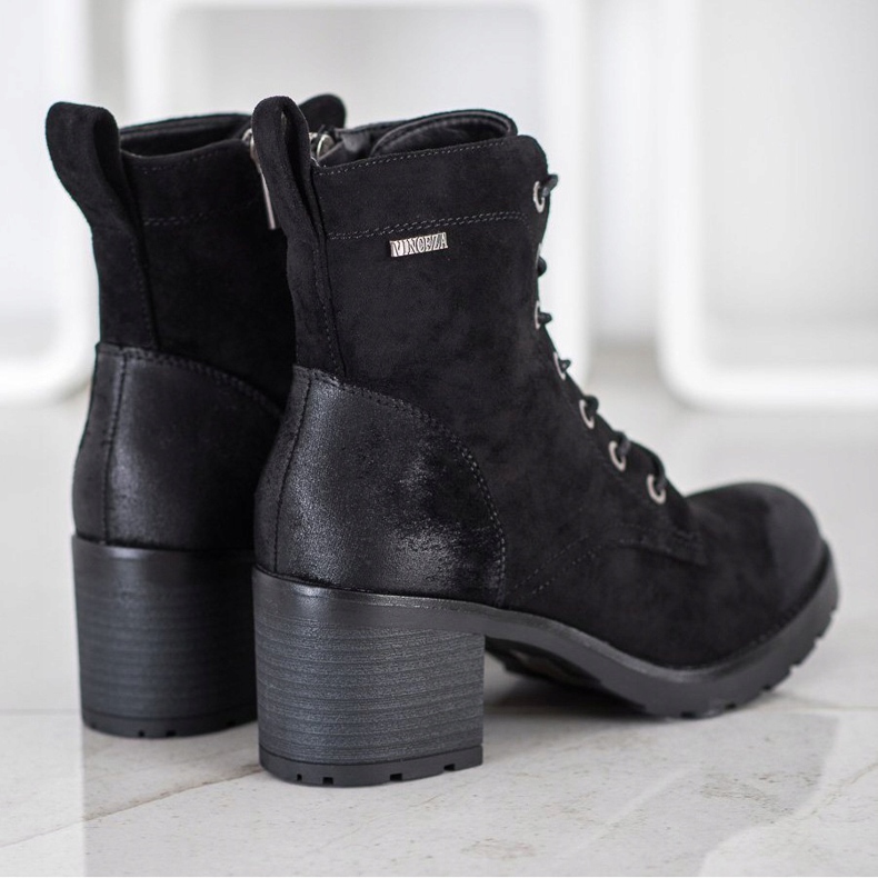 Bottines en daim VINCEZA noir 2
