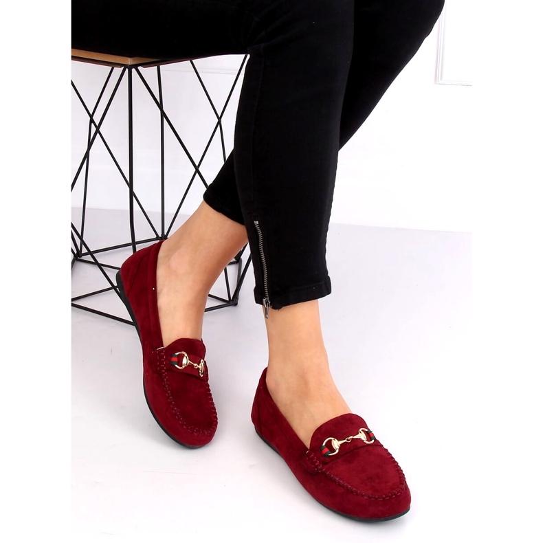 Mocassins femme bordeaux CH-1M16 Wine Red rouge multicolore 2