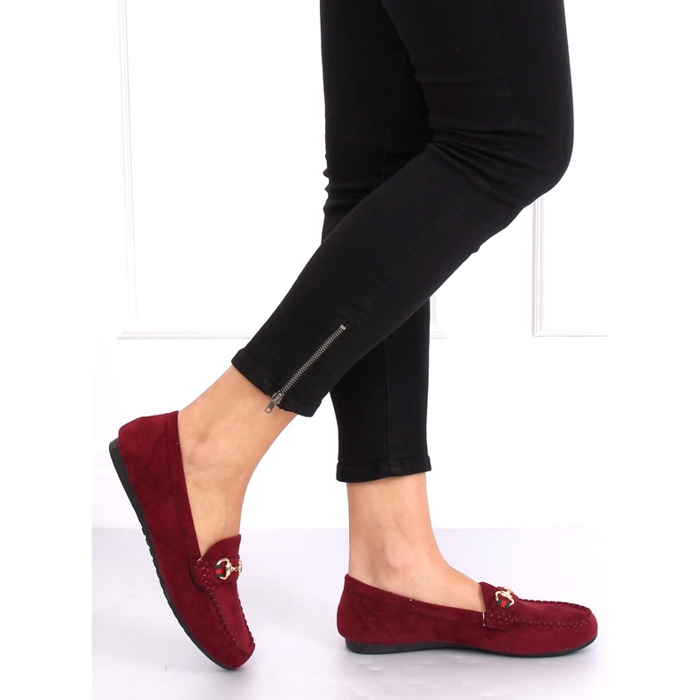 Mocassins femme bordeaux CH-1M16 Wine Red rouge multicolore 1