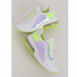 Chaussures de sport femme blanches F-3336 BLANC / JAUNE 1 Chaussures de sport femme blanches F-3336 BLANC / JAUNE 1