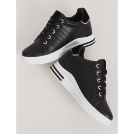 Black R78 Baskets noires sur un coin caché le noir 2